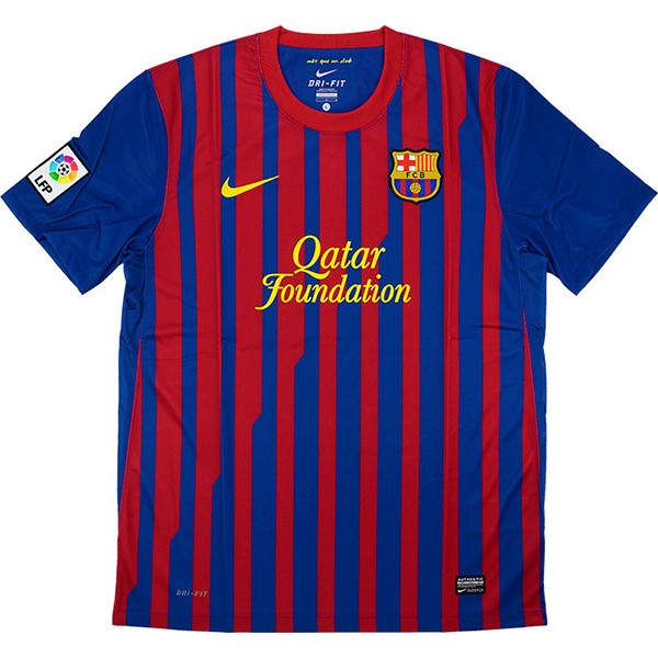 Camiseta Barcelona Replica Primera Ropa Retro 2011 2012 Azul Rojo